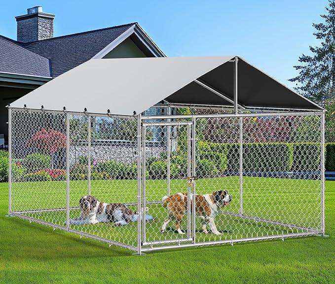 YITAHOME 10'x10' Outdoor Dog Kennel by YITAHOME