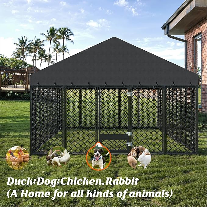 10x20FT Heavy-Duty Outdoor Dog Kennel - Image 3