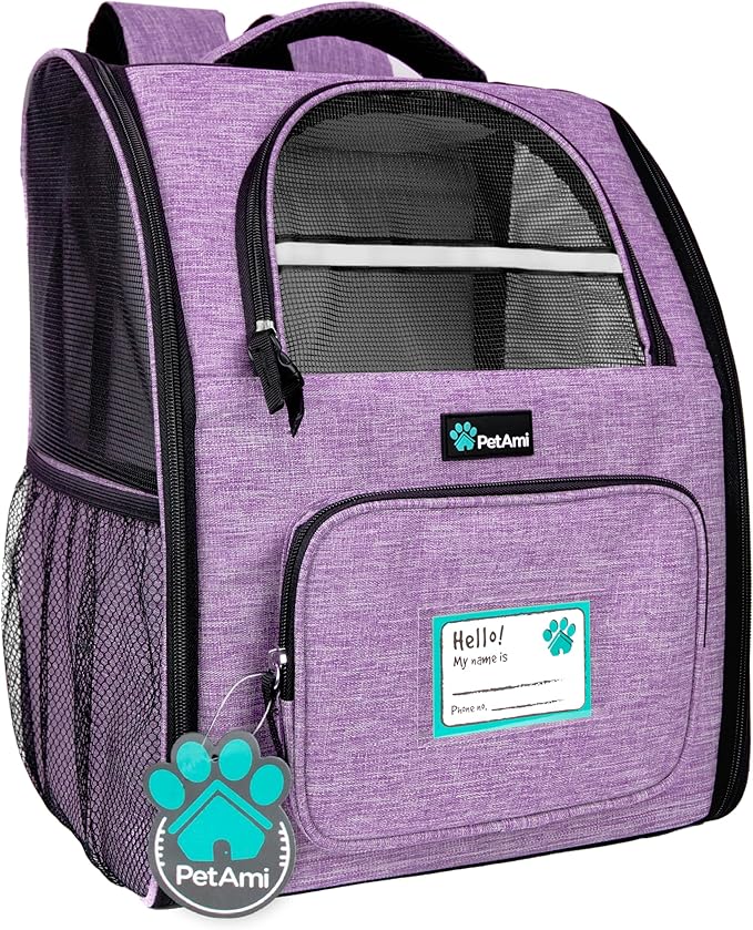 PetAmi Dog Backpack Carrier for Small Medium Dogs Large Cats up to 18 lbs by PetAmi