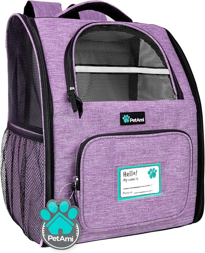 PetAmi Dog Backpack Carrier for Small Medium Dogs Large Cats up to 18 lbs by PetAmi