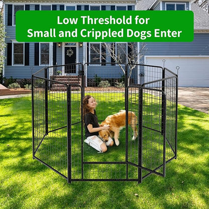 Kfvigoho Dog Playpen Outdoor Extra Wide 8 Piece Panels Heavy Duty Dog Fence 50" - Image 2