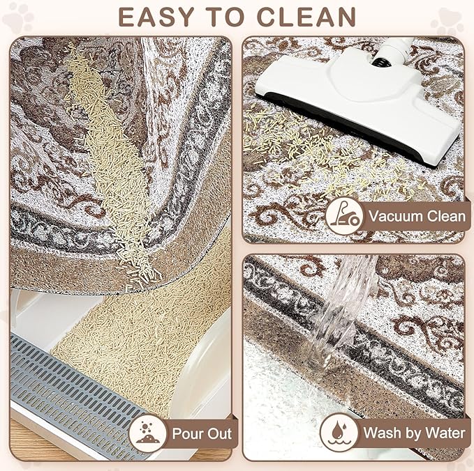 Unicorn Catcher Cat Litter Mat 24" x 15" Non-Slip Litter Box Mat Washable - Image 4