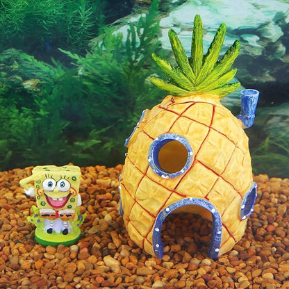 Penn-Plax Spongebob and Pineapple House Aquarium Ornament | 2 Piece Set | Great - Image 2