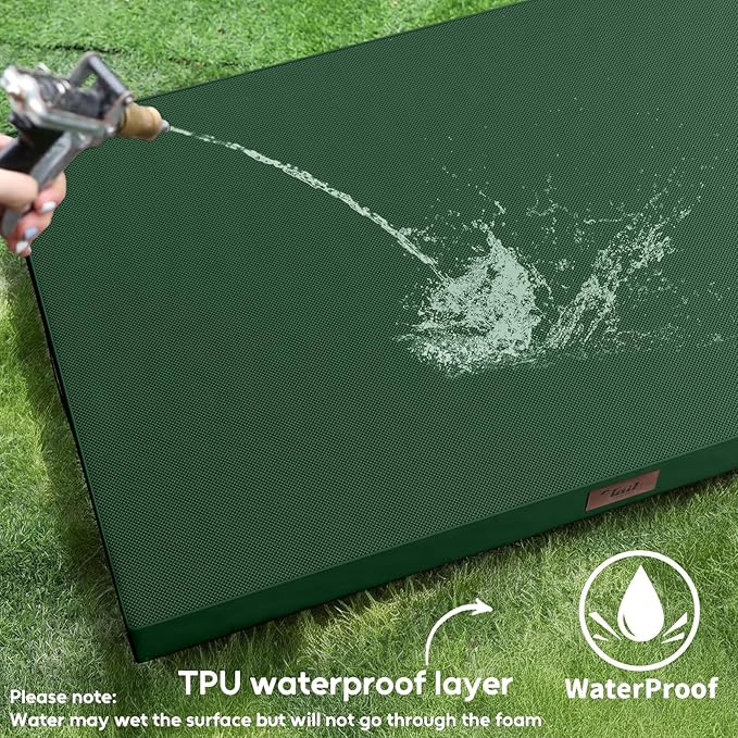 Outdoor Dog Bed for Small Dogs & Cats, Waterproof Dog Crate Mat Orthopedic Egg - Image 4