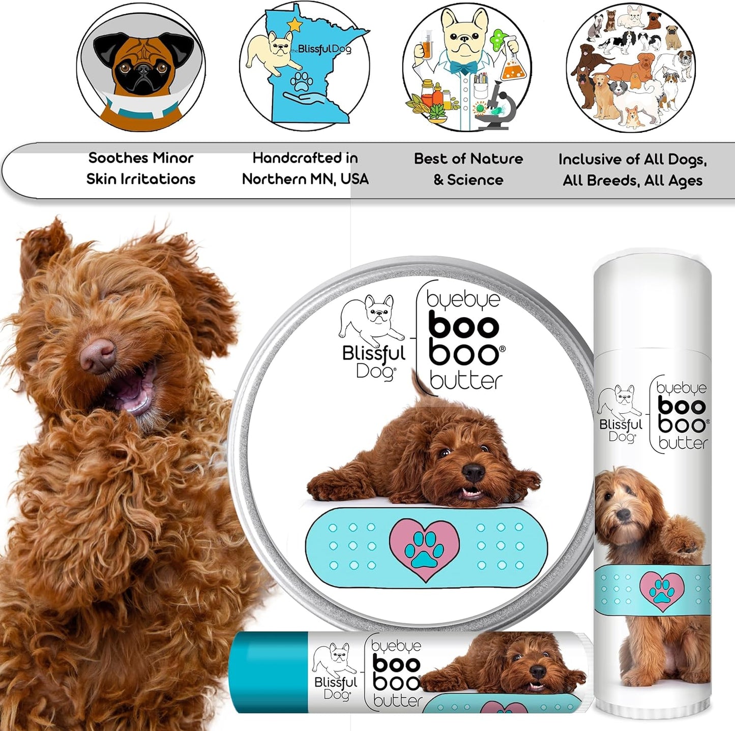 The Blissful Dog Labradoodle Boo Butter, 4 oz