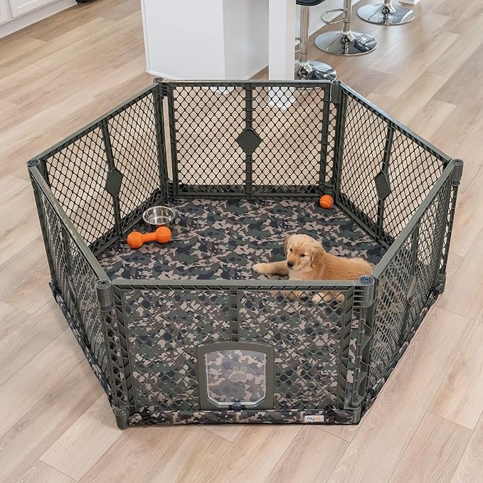 MyPet Petyard Protect Bundle: Freestanding 6-Panel Hunter Green Yard by NorthStatesMyPet