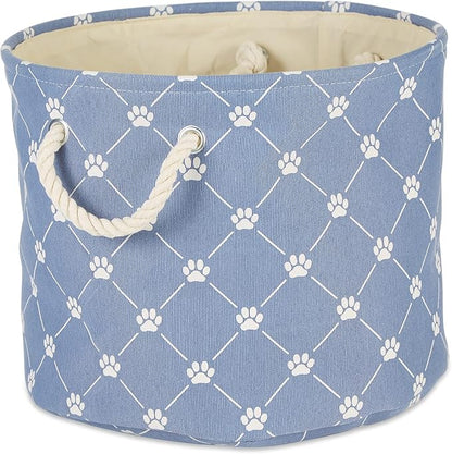 Bone Dry Pet Storage Paw and Bone, Trellis Collection, Large Round, Stonewash by BoneDry
