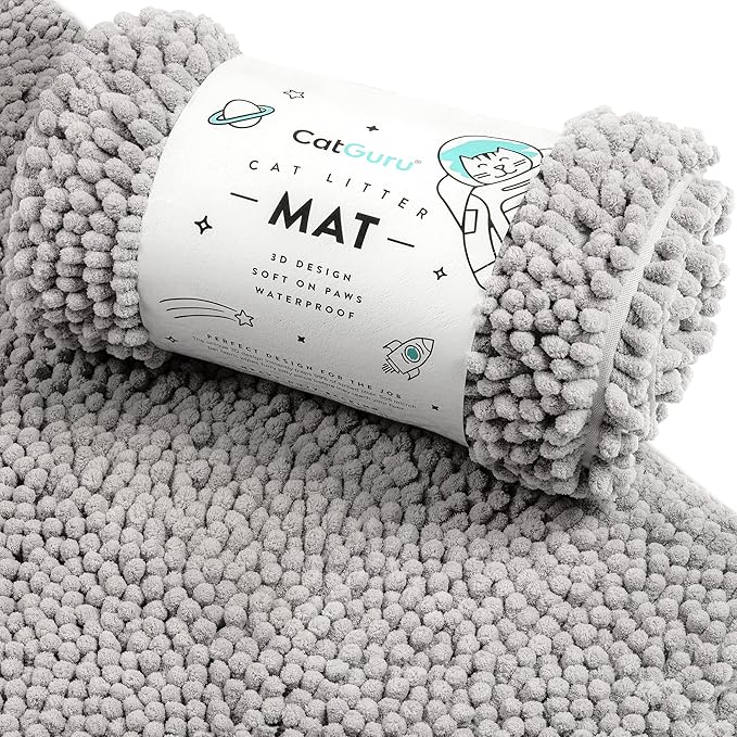 CatGuru Cat Litter Mat, Extra Large, Waterproof Litter Box Mat, Non Slip Kitty by CatGuru