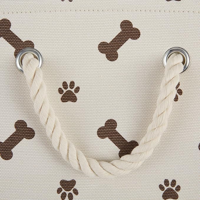 Bone Dry Pet Storage Collection Paw and Bone Print, Medium Rectangle, Dark Brown - Image 4