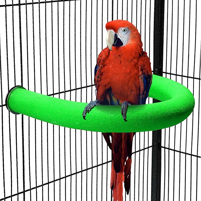 FrgKbTm U Shape Parrot Perch Stand Toy Bird Platform Sand Paw Grinding Clean by FrgKbTm
