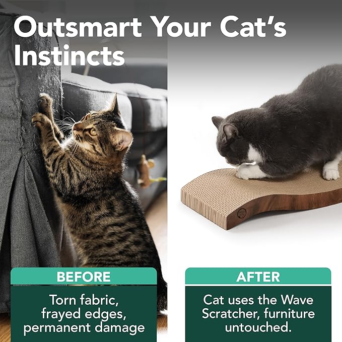 Reversible Wave Cat Scratcher for Indoor Cats - Image 3