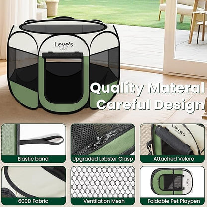 Love's cabin Pet Puppy Dog Playpen, Large Dog Tent Crates Cage Indoor/Outdoor - Image 5