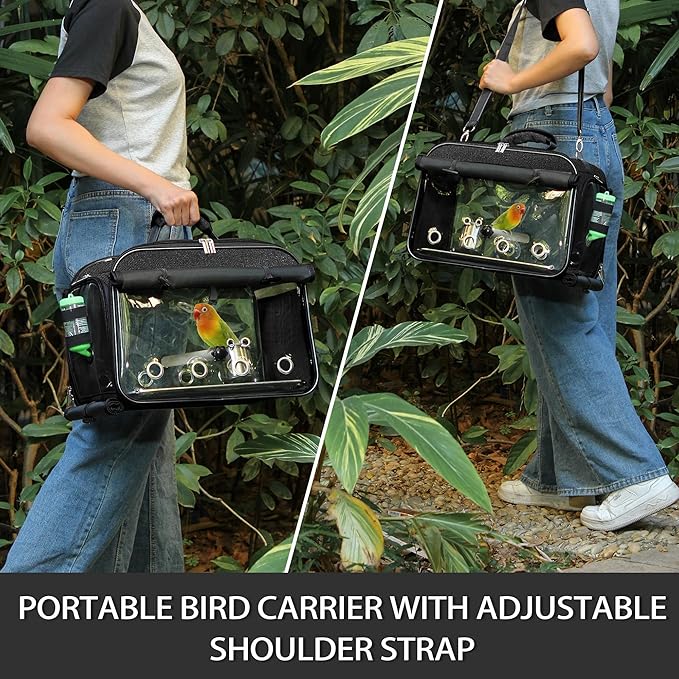 Sanmoncare Airline Approved Bird Carrier, Indestructible Stainless Steel Mesh - Image 5