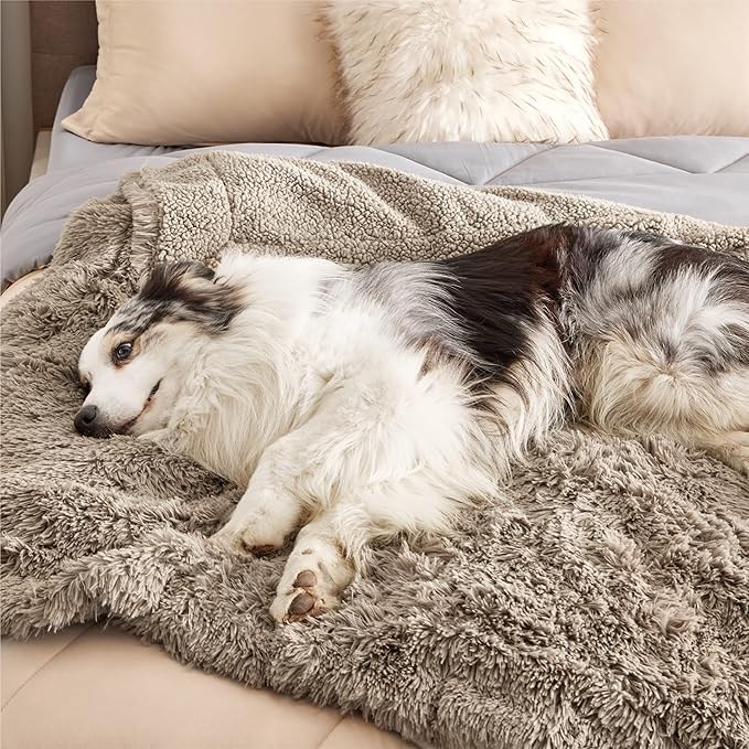 Bedsure Dog Blankets for Large Dogs, Fluffy Waterproof Dog Blanket for Couch - Image 9