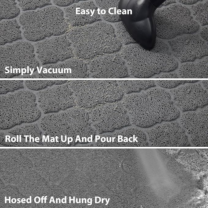 WePet Cat Litter Box Mat, Kitty Premium PVC Pad, Durable Trapping Rug, - Image 6