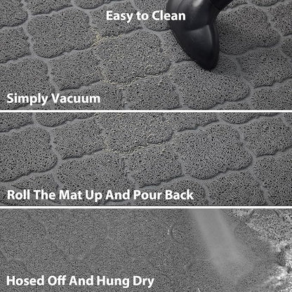 WePet Cat Litter Box Mat, Kitty Premium PVC Pad, Durable Trapping Rug, - Image 6