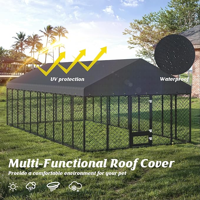 10x20FT Heavy-Duty Outdoor Dog Kennel - Image 7