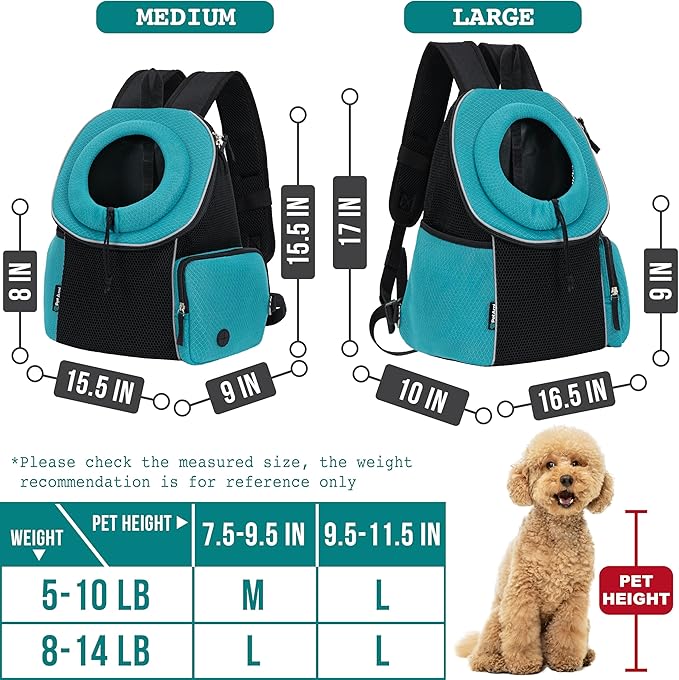 PetAmi Dog Carrier Backpack, Hands Free Front Pet Carrier - Image 2