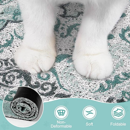 Unicorn Catcher Cat Litter Mat 40" x 30" Non-Slip Litter Box Mat Washable - Image 5