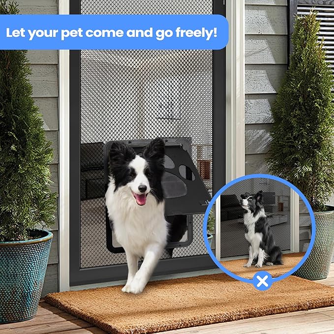Large Dog Door for Screen Door, Lockable Doggy Door for Sliding Door, Automatic - Image 7