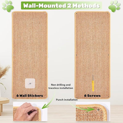 Natural Sisal Cat Scratcher Mat, Wall Scratcher Carpet, Cat Climbing Wall - Image 7
