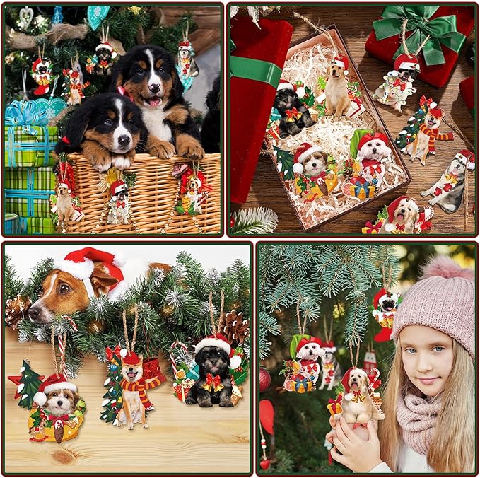 40 Pieces Dog Christmas Tree Ornament Xmas Decorations Funny Dog Lovers Gift - Image 4