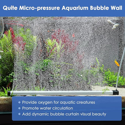 hygger Aquarium Bubble Strip, Nano Air Bubble Curtain Wall Aquarium, Quiet High - Image 2