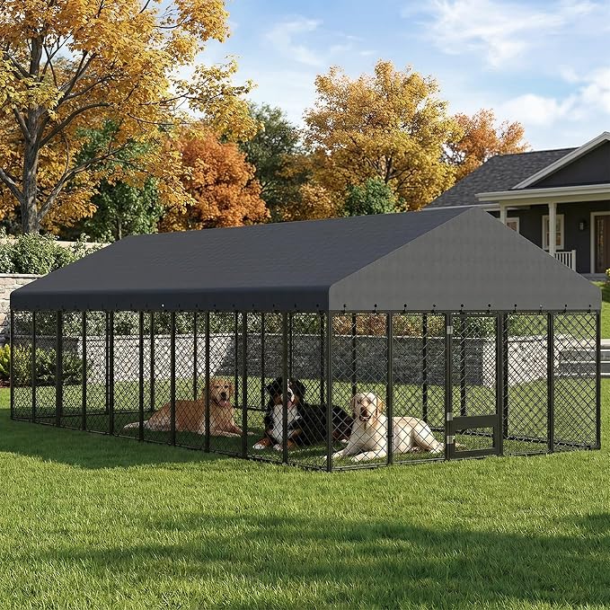 10x20FT Heavy-Duty Outdoor Dog Kennel - Image 4