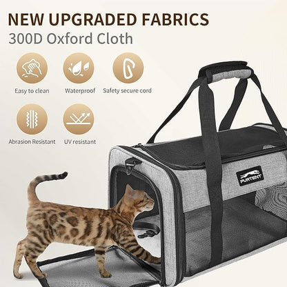 TSA Approved Pet Carrier for Small Cats and Puppies, Soft-Sided and Foldable - Image 3