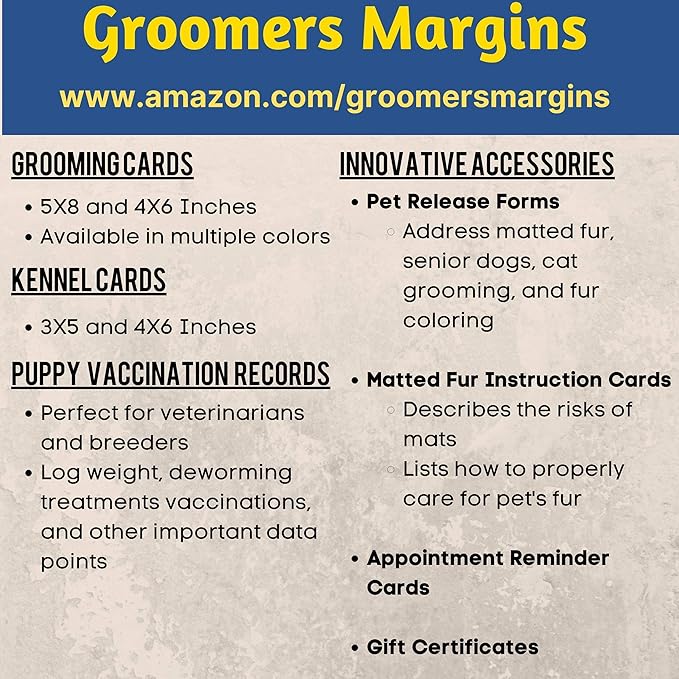 Dog Vaccination Record Card 25 Pack, Large 8.5" X 11" - Image 5