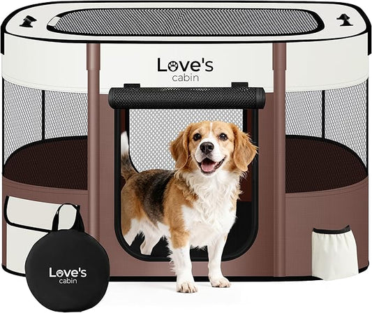 Love's cabin Pet Puppy Dog Playpen, Large Dog Tent Crates Cage Indoor/Outdoor by Lovescabin