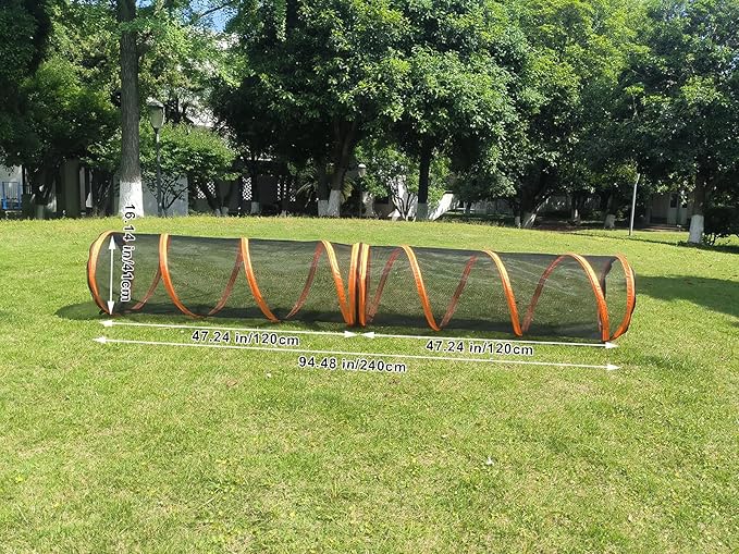 Pet Cat and Dog Tunnel Tent Foldable Pet Tent Outdoor Pop Up Pet Playpen Cage - Image 3