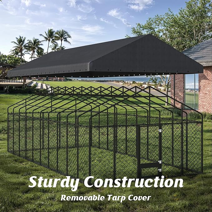 10x20FT Heavy-Duty Outdoor Dog Kennel - Image 6