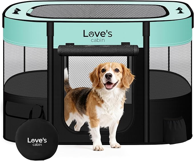 Love's cabin Pet Puppy Dog Playpen, Large Dog Tent Crates Cage Indoor/Outdoor by Lovescabin