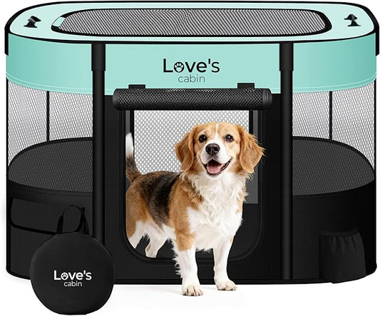 Love's cabin Pet Puppy Dog Playpen, Large Dog Tent Crates Cage Indoor/Outdoor by Lovescabin