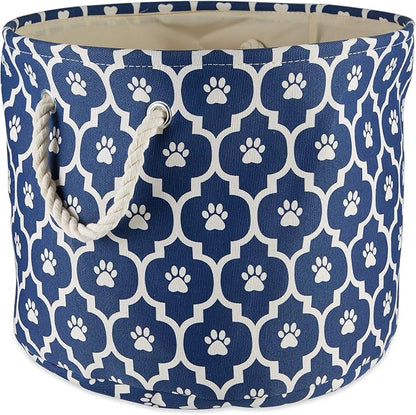 Bone Dry 6192 Pet Storage Collection Lattice Paw Print, Medium Round, Nautical - Image 2