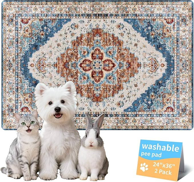 Washable Pee Pads for Dogs, Reusable Puppy Potty Training Pads, Ultra-Absorbent by Verdasun