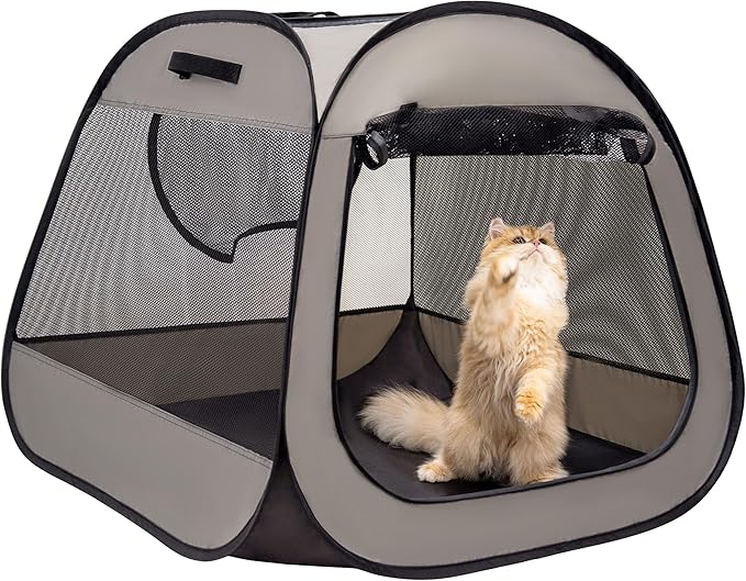 LAFYETTE. - US Based, Portable Cat Playpen, Trapezoidal Stable Design, Foldable by Lafyette-AUSBasedBrand