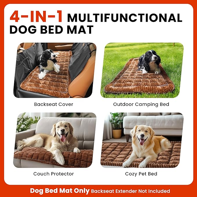 HiPetpy Backseat Dog Bed Mat for Car, Non-Slip Dog Bed for Car Back Seat - Image 6
