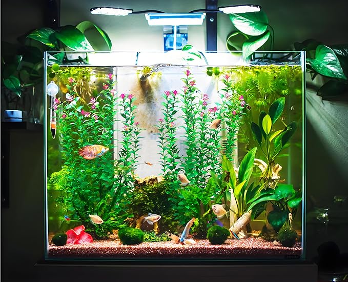 2 pcs Aquarium Decor Plants 21 Inches Extra Large Artificial Plastic Fish Tank - Image 8