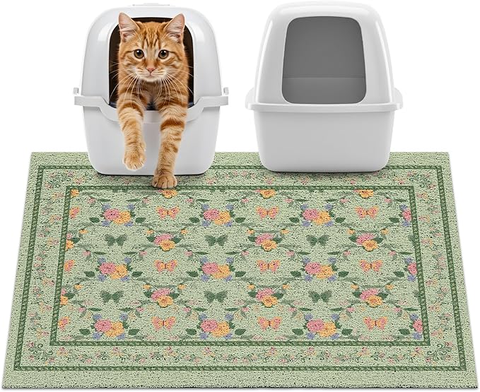Unicorn Catcher 33x22 inches Cat Litter Mat Non-Slip Bottom Litter Box Mat by UnicornCatcher