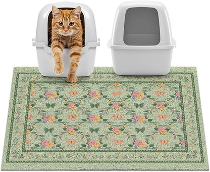Unicorn Catcher 33x22 inches Cat Litter Mat Non-Slip Bottom Litter Box Mat by UnicornCatcher