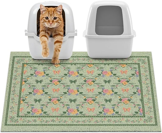 Unicorn Catcher 33x22 inches Cat Litter Mat Non-Slip Bottom Litter Box Mat by UnicornCatcher