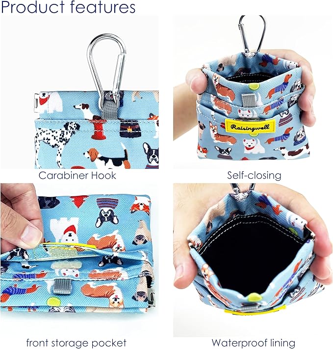 Dog Treat Pouch, Cotton Pocket Sized Training Holder, Hand Free Walking Funny - Image 3