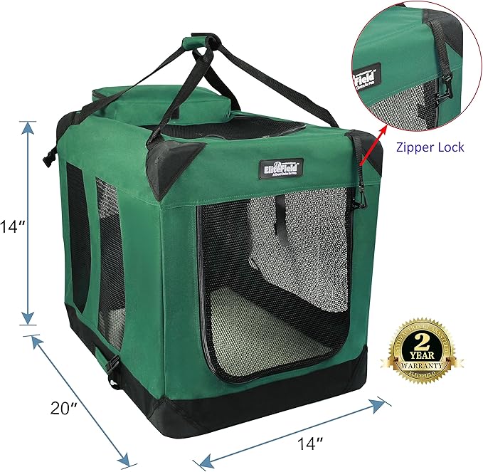 EliteField 3-Door Folding Soft Dog Crate - Image 2