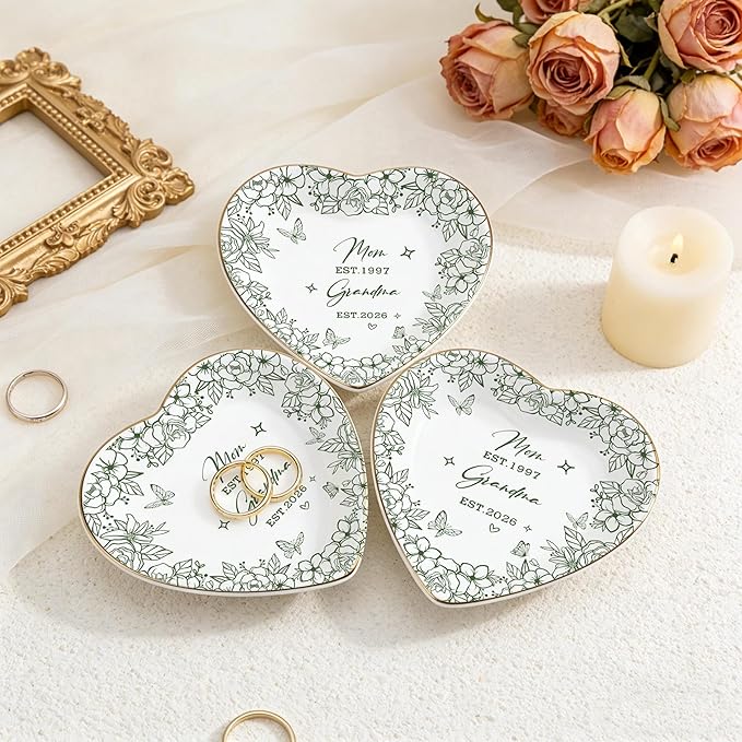 LOVELYPOD Personalized Mom to Grandma Jewelry Tray, New Grandma Present - Image 6