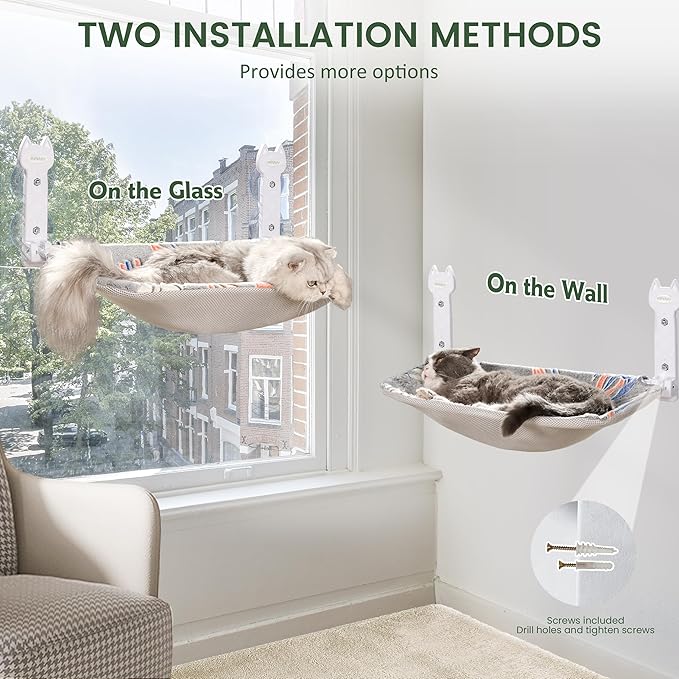 HiPetpy Cat Window Perch, Glow in The Dark Foldable Cat Hammock - Image 7