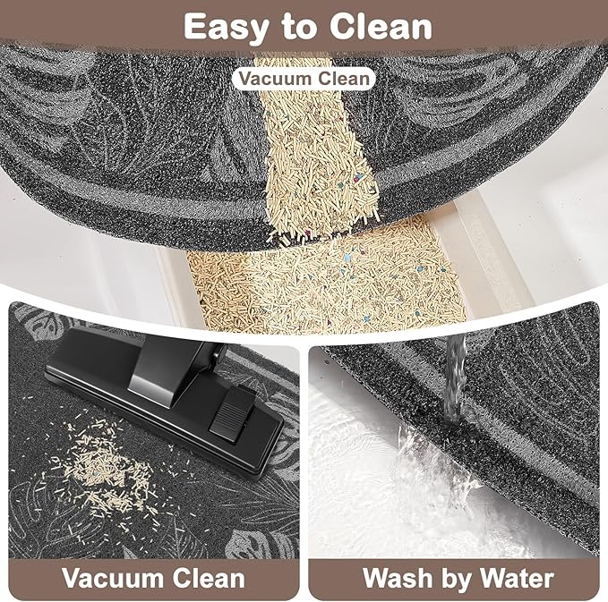 Unicorn Catcher 33x22 inches Cat Litter Mat Non-Slip Bottom Litter Box Mat - Image 5