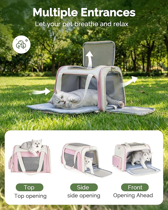 Homespon Soft-Sided Cat Carrier Dog Carrier, 34.5L Airline Approved Pet Carrier - Image 4