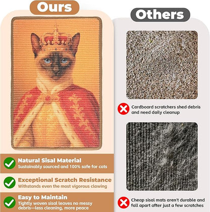 Sisal Cat Scratcher Mat, Cat Wall Scratcher - Image 4